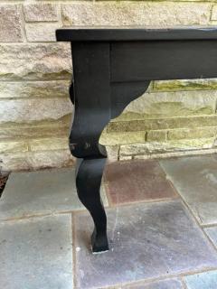  Artes De Mexico Fabulous Brutalist Modern Iron Strap Inlayed Console Table with Matching Stools - 3983330
