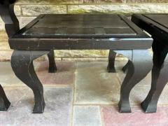  Artes De Mexico Fabulous Brutalist Modern Iron Strap Inlayed Console Table with Matching Stools - 3983396
