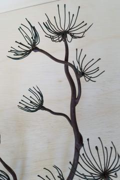  Artes De Mexico Faux Bois Hand Crafted Iron Pinyon Pine Branch Hand Painted Mexican Studio 1970s - 2377401