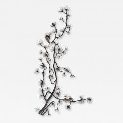  Artes De Mexico Faux Bois Hand Crafted Iron Pinyon Pine Branch Hand Painted Mexican Studio 1970s - 2379619