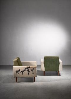  Artifort Pair of club chairs by Theo Ruth for Artifort 1950s - 1820342