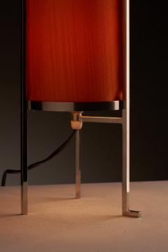  Artiforte Chromed Steel Table Lamp with Orange Silk Shade - 4505208