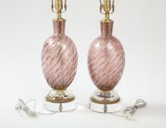  Artisti Barovier Barovier Smoked Amethyst Murano Lamps - 2491809