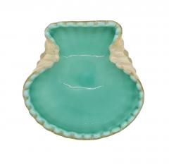  Artisti Barovier Barovier Turquoise Cream Scalloped Vide Poche - 4807437