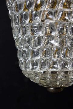  Artisti Barovier Elegant Barovier Hand Blown Glass Pendant Lantern 1930s - 1836752