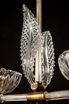  Artisti Barovier Pair of Art Deco Murano Glass and Brass Pendants or Lanterns by Barovier - 3063328