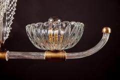  Artisti Barovier Pair of Art Deco Murano Glass and Brass Pendants or Lanterns by Barovier - 3063330