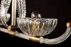  Artisti Barovier Pair of Art Deco Murano Glass and Brass Pendants or Lanterns by Barovier - 3063331