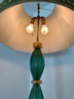  Artisti Barovier Vintage Barovier Green Murano Glass Floor Lamp w Gold Foil Inclusions - 4641401