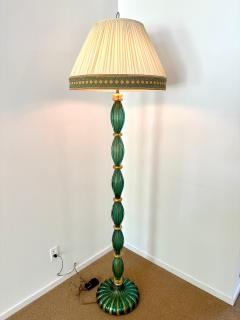 Artisti Barovier Vintage Barovier Green Murano Glass Floor Lamp w Gold Foil Inclusions - 4641412