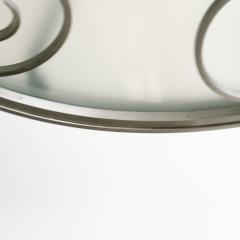  Arvika Konsthantverk LARS HOLMSTROM 1930S STEEL AND BRASS FIXTURE ROUND FOR ARVIKA STUDIO SWEDEN - 4543151