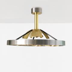  Arvika Studio LARS HOLMSTROM 1930S STEEL AND BRASS FIXTURE FOR ARVIKA STUDIO SWEDEN C  - 3447110