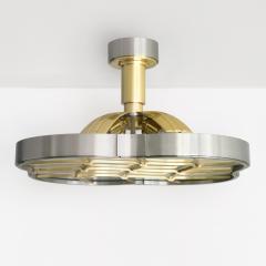  Arvika Studio LARS HOLMSTROM1930S STEEL AND BRASS FIXTURE FOR ARVIKA STUDIO SWEDEN  - 2510909