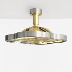  Arvika Studio LARS HOLMSTROM1930S STEEL AND BRASS FIXTURE FOR ARVIKA STUDIO SWEDEN  - 2510915