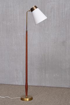  Asea ASEA Belysning Teak and Brass Floor Lamp with Adjustable Shade Sweden 1950s - 4756200