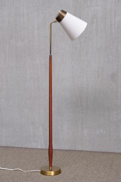  Asea ASEA Belysning Teak and Brass Floor Lamp with Adjustable Shade Sweden 1950s - 4756201