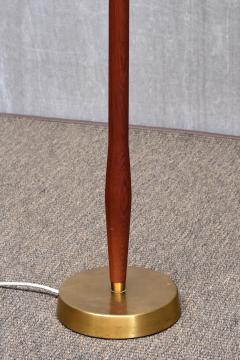  Asea ASEA Belysning Teak and Brass Floor Lamp with Adjustable Shade Sweden 1950s - 4756205