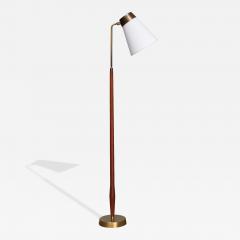  Asea ASEA Belysning Teak and Brass Floor Lamp with Adjustable Shade Sweden 1950s - 4757604
