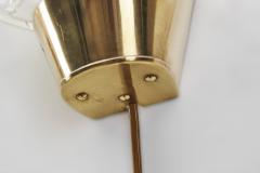  Asea ASEA Skandia Coquille Brass and Glass Wall Lamps Sweden 1940s - 3503483