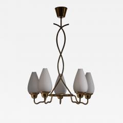  Asea ASEA brass and opaline glass chandelier - 2980182