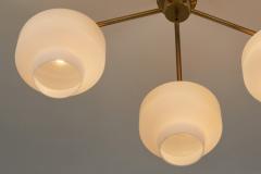  Asea Asea Elektroskandia Five Arm Brass and Glass Ceiling Light Sweden ca 1950s - 2988232