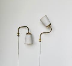  Asea Attributed to ASEA pair of adjustable wall lamps 1950s - 4281336