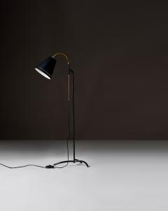  Asea Brass and Enameled Metal Adjustable Skruven Floor Lamp by Asea Sweden c 1950 - 4695126