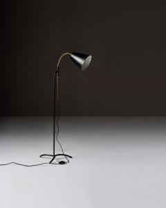  Asea Brass and Enameled Metal Adjustable Skruven Floor Lamp by Asea Sweden c 1950 - 4695133