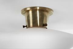  Asea Brass and Opal Glass Ceiling Lamp by ASEA Sweden 1940s - 4566815