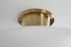  Asea Brass and Opal Glass Ceiling Lamp by ASEA Sweden 1940s - 4566816