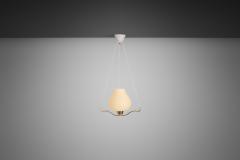  Asea Brass and Opal Glass Pendant Ceiling Lamp by ASEA Sweden 1950s - 3555617