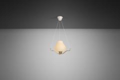  Asea Brass and Opal Glass Pendant Ceiling Lamp by ASEA Sweden 1950s - 3555621