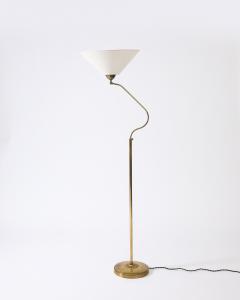  Asea Floor Lamp with Fabric Shades Attributed to ASEA Sweden c 1950 - 3666538