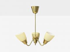  Asea Hans Bergstrom attr Pendant Light Brass Glass Sweden 1940s - 4756123
