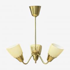  Asea Hans Bergstrom attr Pendant Light Brass Glass Sweden 1940s - 4756124