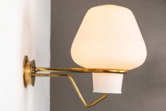  Asea Large 1950s Gunnar Asplund JH 813 Brass and Glass Sconce for ASEA - 907914