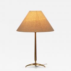  Asea Model E1342 Brass Table Lamp with Tripod Base by ASEA Sweden Mid 20th Century - 4296945
