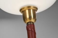  Asea Pair of Brass and Leather E1251 Table Lamps by ASEA Sweden 20th Century - 3635601