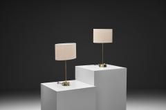  Asea Pair of Scandinavian Brass Table Lamps by ASEA Sweden 1970s - 4617034