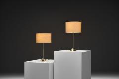  Asea Pair of Scandinavian Brass Table Lamps by ASEA Sweden 1970s - 4617035