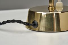  Asea Pair of Scandinavian Brass Table Lamps by ASEA Sweden 1970s - 4624007