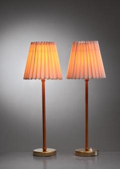 Asea Pair of brass and leather ASEA table lamps - 2034336