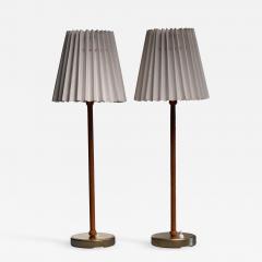  Asea Pair of brass and leather ASEA table lamps - 2035959