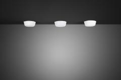  Asea Set of Three Opal Glass Ceiling Lamps by ASEA Sweden Mid 20th Century - 4807049