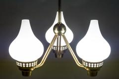  Asea Swedish Chandelier in Brass and Opaline Glass ASEA - 848998
