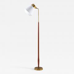  Asea Swedish Midcentury Floor Lamp in Brass and Teak by ASEA 1950s - 1855893