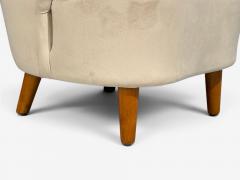  Asko Asko Finnish Modern Lounge Chairs Beige Velvet Beech Finland 1950s - 4602582