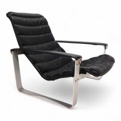  Asko Asko Pulkka leather lounge chair by Ilmari Lappalainen 1960 - 4737812