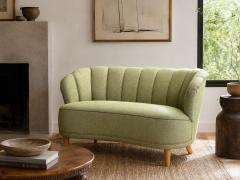  Asko Asko Sofa Green Fabric Lacquered Wood Finland 1950s - 4751352