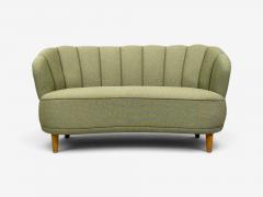  Asko Asko Sofa Green Fabric Lacquered Wood Finland 1950s - 4751353